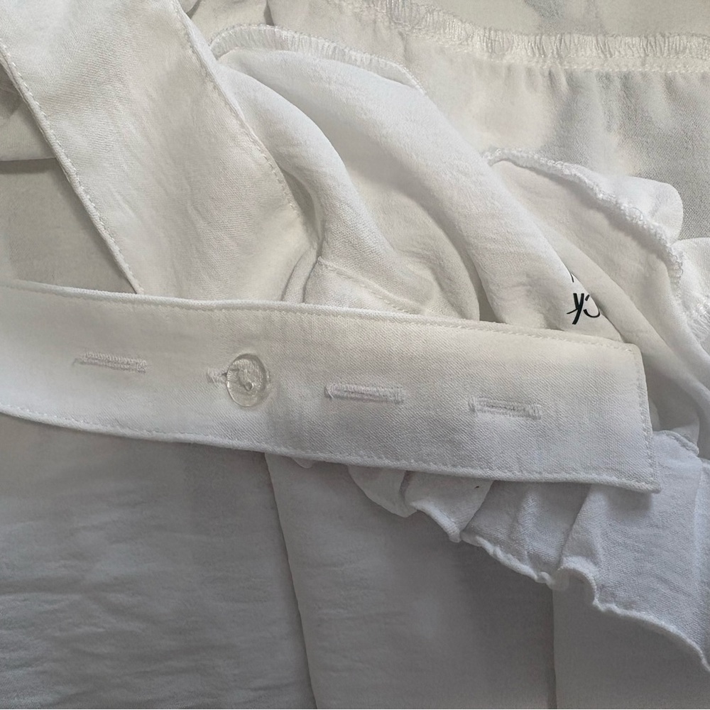 Black Bow White Tiered Maxi Dress NWT Flowy Elastic Back Resort (S) - Picture 8 of 16